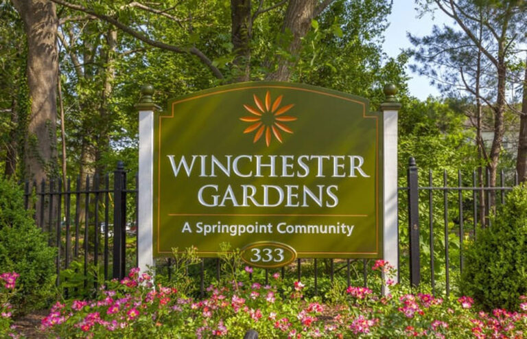winchester gardens outside sign