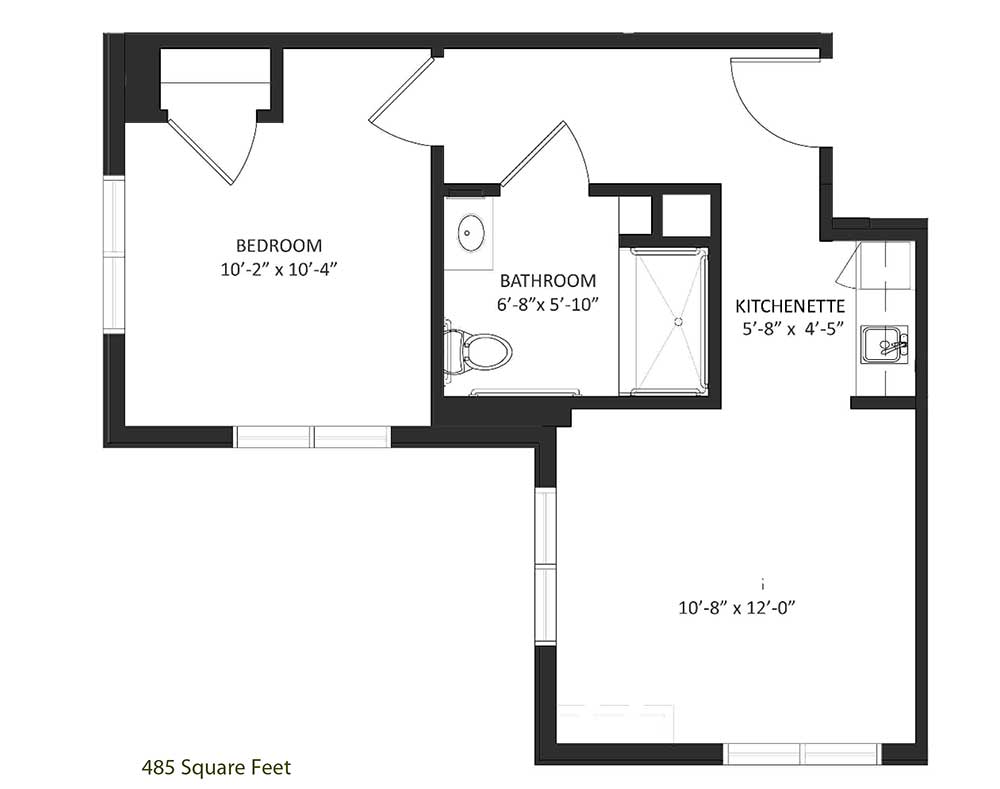win nottingham one bed 485 sf