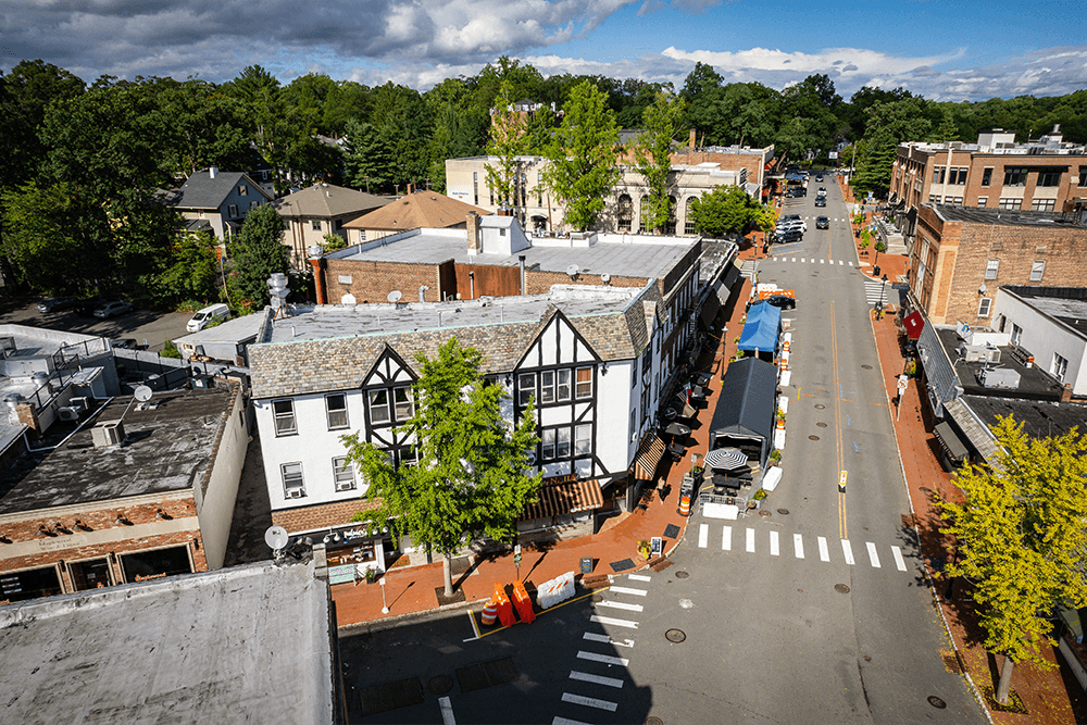birdseye view of street fair